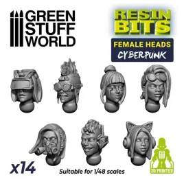 female-heads-cyberpunk-zywiczne-glowki-14-szt