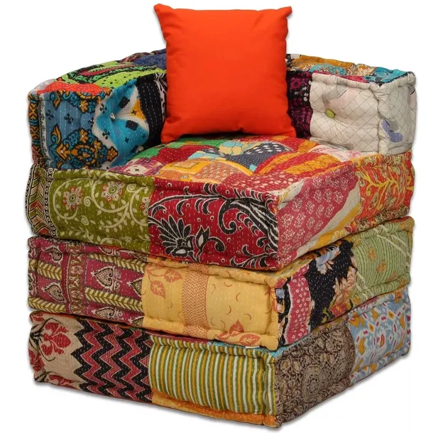 puf-modulowy-2-osobowy-patchwork-tkanina-stan-nowy