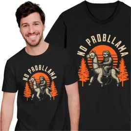 koszulka-meska-z-nadrukiem-lama-leniwiec-sloth-no-problem-smieszny-t-shirt