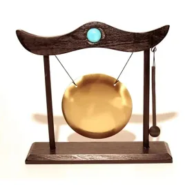 table-gong-small-black-and-golden-colour-maly-stolowy-gong