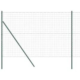 ogrodzenie-z-slupkami-zielony-1-5-x-10-m-stal