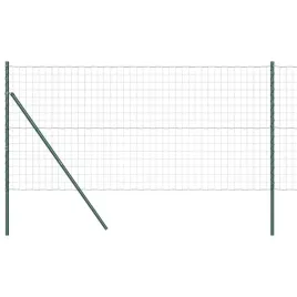 ogrodzenie-z-slupkami-zielony-1-4-x-10-m-stal