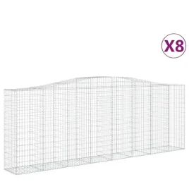kosze-gabionowe-8-szt-400x50x140-160-cm-galwanizowane-zelazo