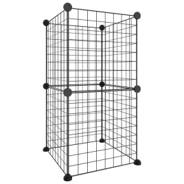 klatka-dla-zwierzat-8-paneli-czarna-35x35-cm-stalowa