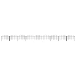ogrodzenie-ogrodowe-z-wlocznia-stalowe-16035x125-cm-czarne
