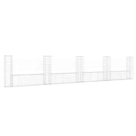 ogrodzenie-gabionowe-z-5-slupkami-zelazo-500x20x100-cm