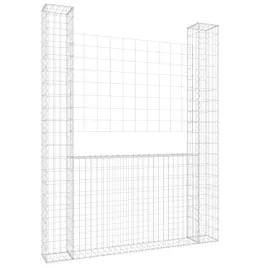 ogrodzenie-gabionowe-z-2-slupkami-zelazo-140x20x200-cm