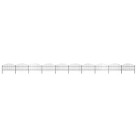 ogrodzenie-ogrodowe-z-wlocznia-stalowe-17815-x-125-cm-czarne