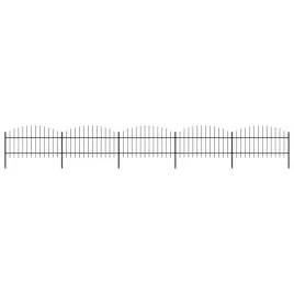 ogrodzenie-ogrodowe-z-wlocznia-stalowe-8925-x-125-cm-czarne