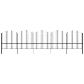ogrodzenie-ogrodowe-z-wlocznia-stalowe-8925-x-200-cm-czarne