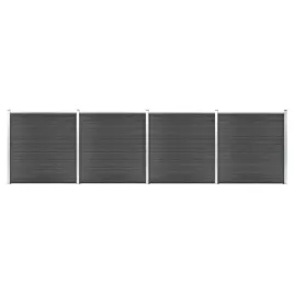 zestaw-ogrodzeniowy-z-wpc-699x186-cm-czarny