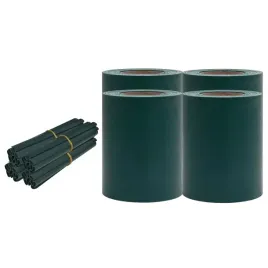 oslony-na-ogrodzenie-4-szt-pvc-35x019-m-zielone-mat