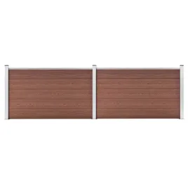 ogrodzenie-ogrodowe-wpc-353-x-106-cm-brazowe