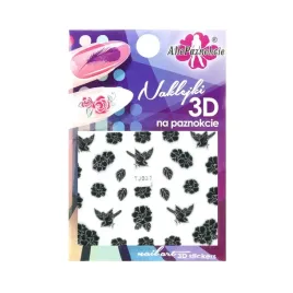 naklejki-3d-kwiatki-czarne-sreb-tj037