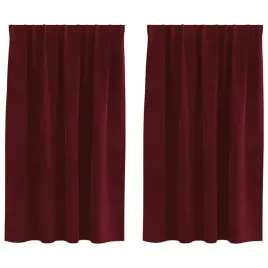 zaslony-z-zaslonami-2-pcs-czerwone-wino-140-x-140-cm-aksamit