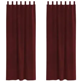 zaslony-z-zaslonami-2-pcs-czerwone-wino-140-x-260-cm-aksamit
