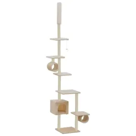 drapak-dla-kota-z-sizalowymi-slupkami-260-cm-bezowy