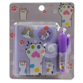 kocia-lapka-mini-notes-z-dlugopisem-zeszyt-dla-dzieci-prezent-rozne-kolory