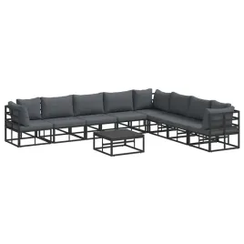 zestaw-sof-na-ogrod-z-poduszka-9-pcs-czarny-aluminium