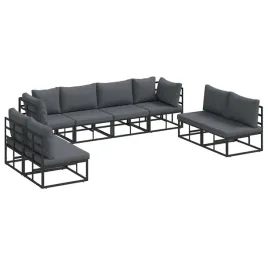 zestaw-sof-na-ogrod-z-poduszka-8-pcs-czarny-aluminium