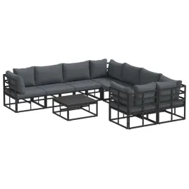 zestaw-sof-na-ogrod-z-poduszka-9-pcs-czarny-aluminium