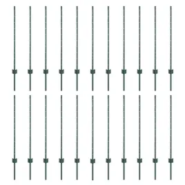 slupki-ogrodzeniowe-22-pcs-zielony-140-cm-stal