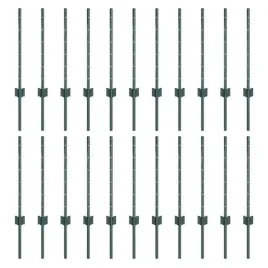 slupki-ogrodzeniowe-22-pcs-zielony-100-cm-stal