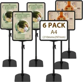 6x-stojak-na-plakat-a4-regulowany-ekspozytor-reklama-menu-pionowy-poziomy