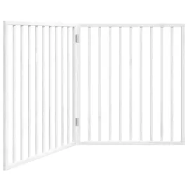 bramka-dla-psa-skladana-2-panele-biala-160-cm-drewno-topolowe