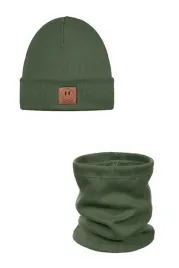 komplet-dla-dziecka-ander-czapka-i-komin-wiosenny-smile-khaki-zielony-40-46