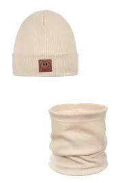 komplet-czapka-i-komin-smile-bawelna-beige-48-52