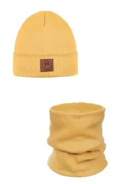 komplet-czapka-i-komin-smile-bawelna-mustard-40-46