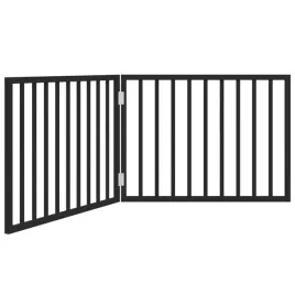 bramka-dla-psa-skladana-2-panele-czarna-160-cm-drewno-topolowe