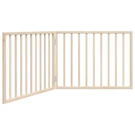 bramka-dla-psa-skladana-2-panele-160-cm-drewno-topolowe
