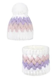 komplet-damski-ander-czapka-i-komin-zimowy-akryl-tricolor-pink-lila-52-58
