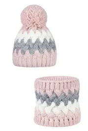 komplet-damski-ander-czapka-i-komin-zimowy-akryl-tricolor-powder-pink-52-58