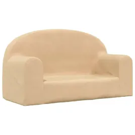 sofa-dla-dzieci-2-os-kremowa-miekki-plusz