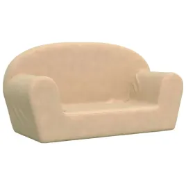 sofa-dla-dzieci-2-os-kremowa-miekki-plusz