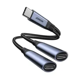 joyroom-sy-c03-kabel-usb-usb-c-usb-c-3-5mm-60-w-czarny