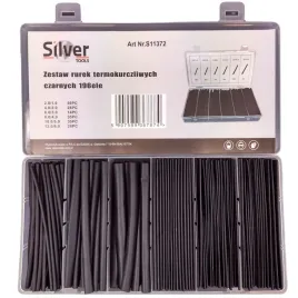 zestaw-rurek-termokurczliwych-czarnych-196-el-organizer-silvertools-s11372