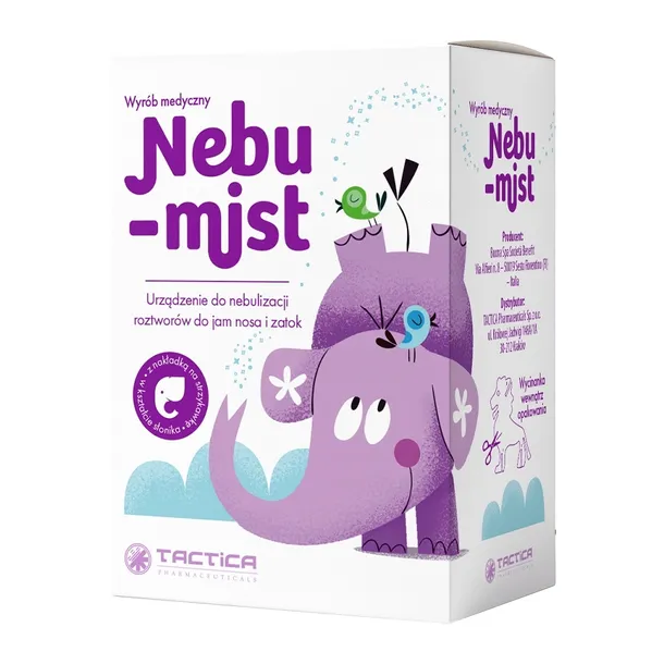 Nebu-mist Urządzenie do nebulizacji roztworów do jam nosa i zatok 1 sztuka