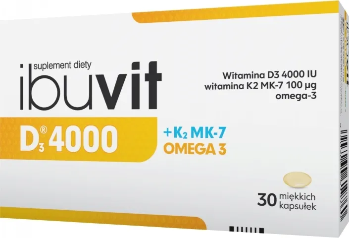 Ibuvit D3 4000 + K2 MK-7 Omega 3 30 kapsułek