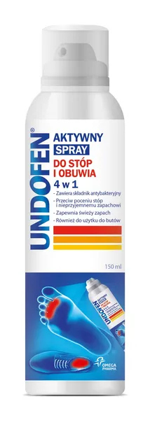 UNDOFEN aktywny spray do stóp i butów 4w1 150 ml