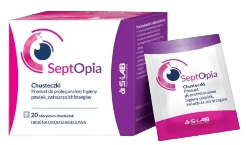 SeptOpia Chusteczki do higieny powiek 20 sztuk
