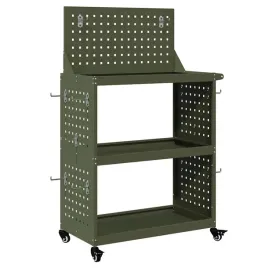 wozek-narzedziowy-z-polka-z-kolem-oliwkowy-65-x-35-x-111-cm