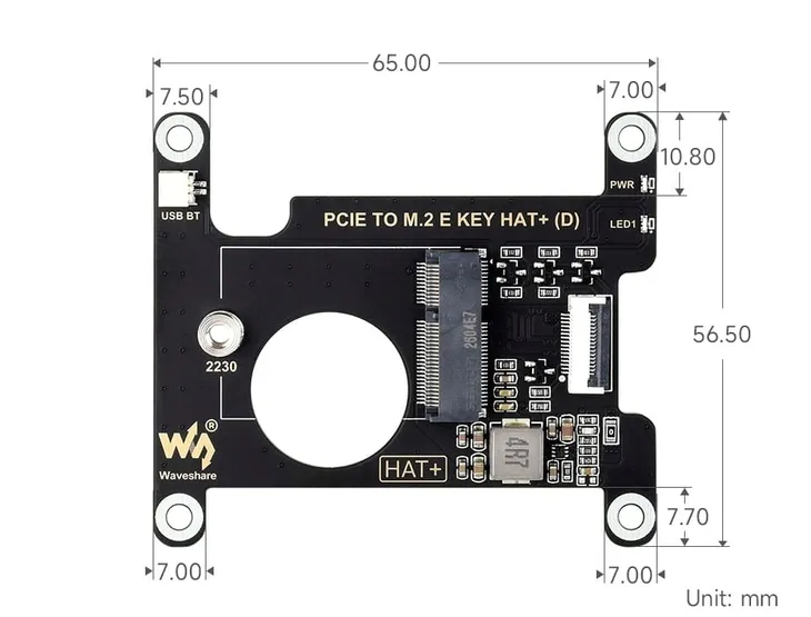plytka-pcie-m-2-e-key-hat-d-dla-raspberry-pi-5-waveshare-stan-nowy-zawiera-baterie-nie