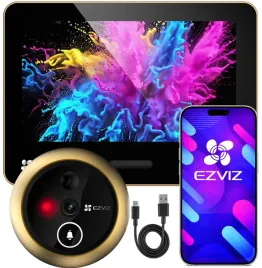 wizjer-ezviz-ep4-gold-4k-8mp-dotykowy-ekran-detekcja-twarzy-7100mah