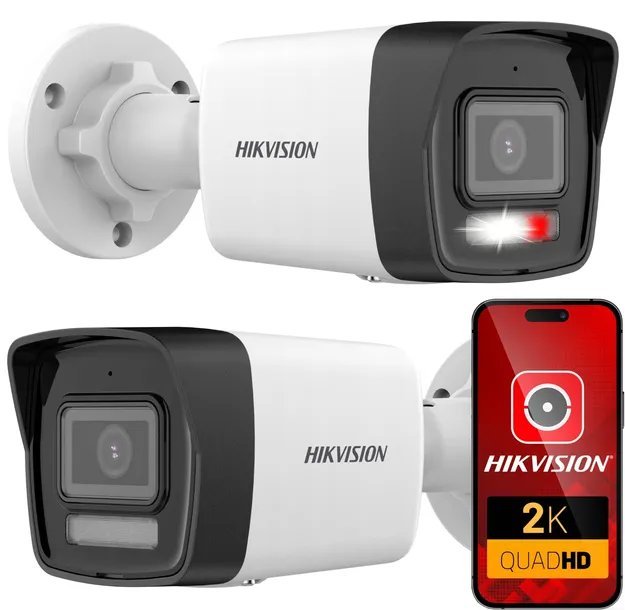 Kamera IP Hikvision 4MP Mikrofon Smart Hybrid Light PoE DS-2CD1041G2-LIU