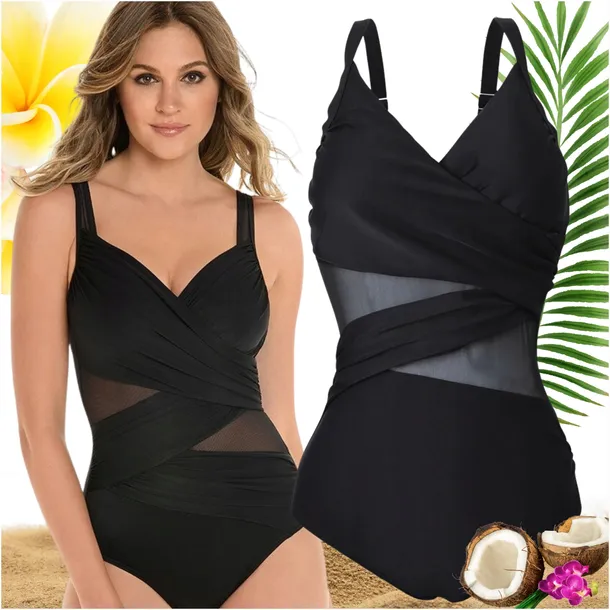 WYSZCZUPLAJĄCY KOSTIUM STRÓJ KĄPIELOWY JEDNOCZĘŚCIOWY MONOKINI XXL