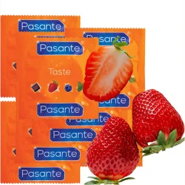pasante-prezerwatywy-smakowe-truskawkowe-naturalne-latexowe-mocne-10-szt